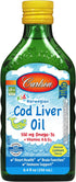 Carlson - Kid's Cod Liver Oil, 550 mg Omega-3s, Vitamins A & D3, Wild Norwegian, Lemon, 250 mL