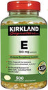 Kirkland Signature Vitamin E 400 I. U. 500 Softgels Per Bottle